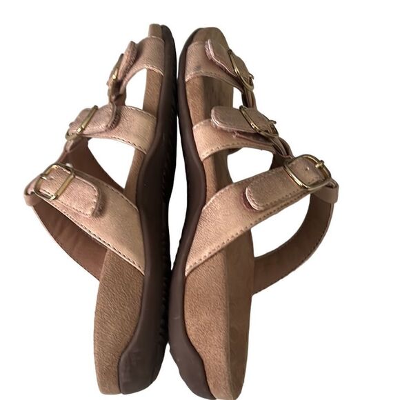 Vionic Misa Rose Gold Triple Adjustable Slip On Sandals Size 7 - Picture 7 of 11